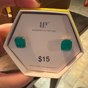 BP Silver and Emerald Earrings